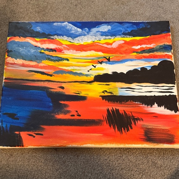 Vibrant Sunset Canvas Art